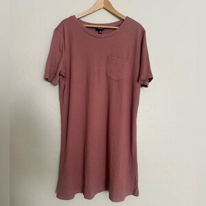 NWT Heyson Ribbed T Shirt Dress  Dusty Rose Size 2X Women’s Plus